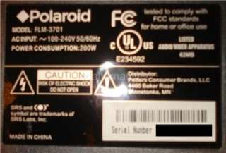 Repair Kit, Polaroid FLM 3701, LCD TV, Capacitors 729440709525  