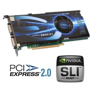 EVGA GeForce 9800 GT Video Card   512MB GDDR3, PCI Express 2.0, SLI 