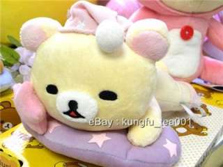 SanX Korilakkuma Relax Bear Lie Pillow Doll Plush 7.5  