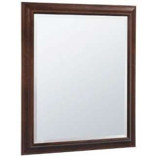American Classics 35 in. x 29 1/2 in. Framed Wall Mirror in Java Maple 