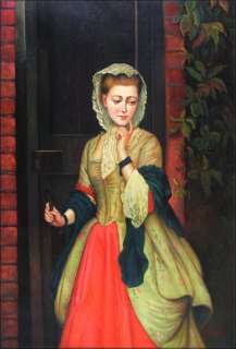 Museum Quality Hand Painted Oil Painting Portrait of a Young Lady 