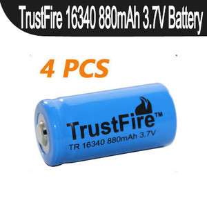 TrustFire TR 16340 880mAh 3.7V Li ion Battery  