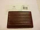 NWT Coach Brown (Cognac) Pebbled Leather Camden Slim Card Case Wallet 