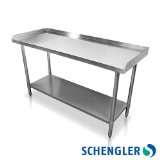 Schengler Edelstahl Arbeitstisch mit Aufkantung 1500x600 mm
