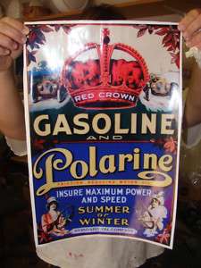 NEW Red Crown Gasoline Polarine Decal  