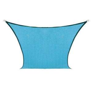 Coolaroo 17 Ft. 9in. Ocean Blue Square Shade Sail With Accessory Kit 