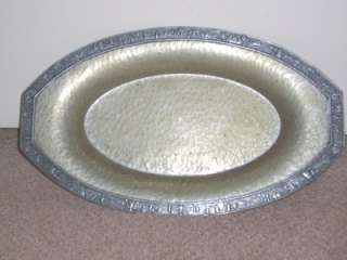 Henry Wilkinson Co. Hammered Copper & Silverplate Tray  