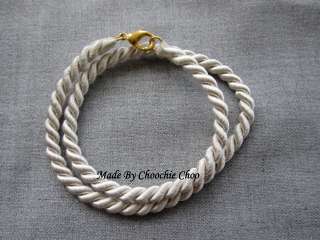 Mens Nautical Sailor Rope Cream Gold Bracelet Choochie  