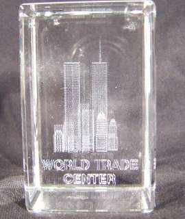 WORLD TRADE CENTER COLLECTIBLE 9 11 CRYSTAL CUBE wtc  