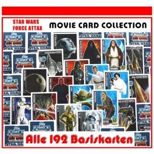 STAR WARS FORCE ATTAX SERIE   Movie Card Collection   ALLE 192 Base 