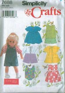 Simplicity American Girl 18 Doll Clothes Sewin Pattern  