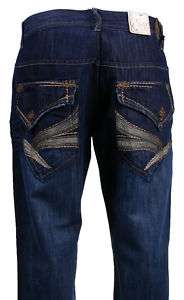 Jordan Craig Mens Designer Jeans Classic Mid Blue Denim  