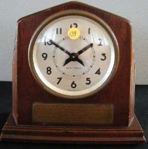 Vintage RARE 8 Day Seth Thomas Clock GM Plaque 1939  