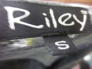 RILEY Gray Black Bow Detail Long Sleeve Top Shirt Sz S  