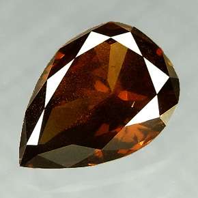 38 Cts Natural Red Wine Color Pear Cut Diamond Africa  