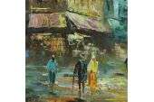 Burnett Parisian French Paris Impressionist Street Scene Acrylic Oil 