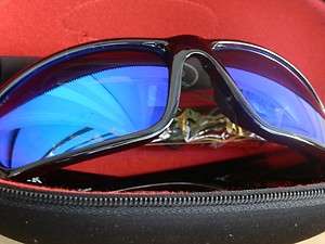 Wiley X Zak Blue Mirror/Gloss Black Frame Sunglasses ACZAK07 **BRAND 
