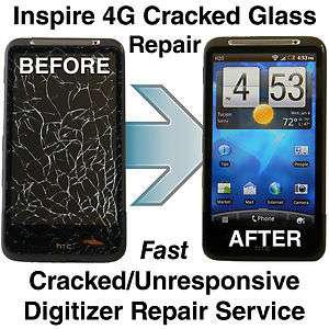 HTC Inspire 4G Broken/Cracked Glass Screen Digitizer Repair  