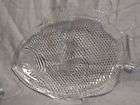 Clear Glass Oven Proof USA Fish Form Plates Trays Very Detailed Lot 