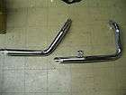 CHROME DRAG PIPE EXHAUST HARLEY SPORTSTER XL 86 03 BUILT IN 
