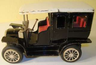 Vintage Japan Tin 6 Black Toy Car 1920s Style  
