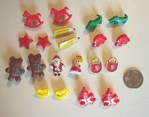   Buttons  Lock Santa & Mrs Claus Pencil Bear Car Clown Moon  