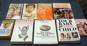   of 9 Books on BABIES Child Development First Year of Life Parenting