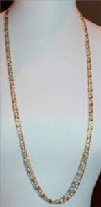 18K WHITE & YELLOW GOLD LONG CHAIN NECKLACE 81 GRAMS  