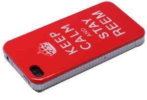 Red Keep Calm And Stay Reem Hard Back IMD Case Cover For Apple iPhone 