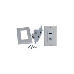  1 Port Plastic Wall plate with 90 Degree Snap In HDMI 