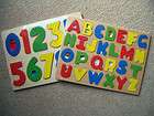 Childrens Kids Learning Wooden ABC Letters Alphabet or 123 Numbers 
