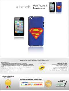   Coque arrière iPod Touch 4   Motif Superman