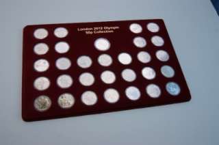 LONDON 2012 OLYMPIC 50P COINS COLLECTION TRAY  