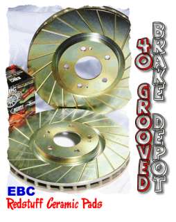 STARLET GT TURBO 40 GROOVED BRAKE DISCS & YELLOW PADS  