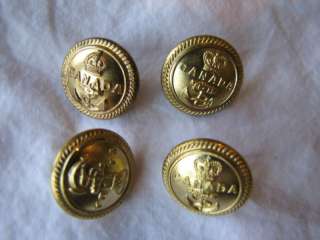   4 MILITARY BUTTONS ~ CANADA   CROWN AND ANCHOR ~ GAUNT LONDON