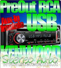 KENWOOD KDC 414UA AUTORADIO PORTA USB  AUX IN STEREO  
