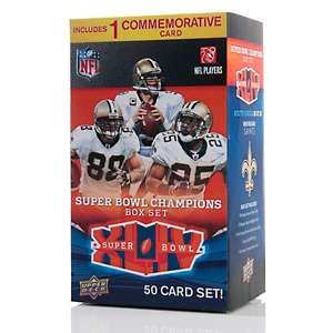 Super Bowl XLIV Champions Box Set of 50 Cards   Saints 
