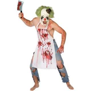 Killer Clown Adult Costume   Includes Mask, Apron. Does not include 