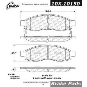 Centric Parts 106.10150 106 Series Posi Quiet Semi Metallic Brake Pad