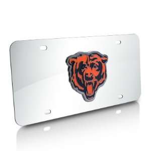  NFL Chicago Bears 3D Logo Stainless Steel License Plate 