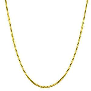   10 Karat Yellow Gold Venetian Box Chain (1 mm Thick, 18 inch) Jewelry