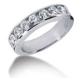  1.75 Ct Men Diamond Ring Wedding Band Round Cut Channel 