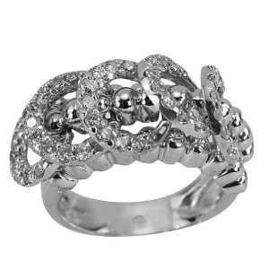   One Carat Sterling Silver Diamond Circle Ring   5.5 DaCarli Jewelry