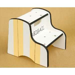  hand painted step stool   bee