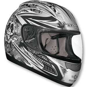  Vega Altura Lock n Load Helmet   Small/Flat Silver 