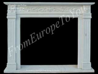 BEAUTIFUL HAND CARVED MARBLE FIREPLACE MANTEL FPL33  