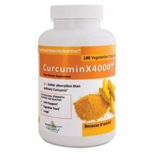 Curcumin X4000 180 Vegetarian Capsules Health & Personal 