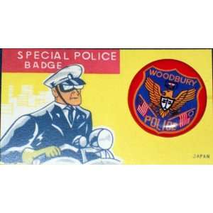  Woodbury Police Tin Litho Badge, 1960s 