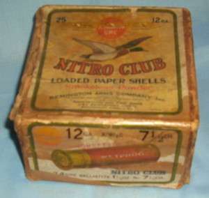 Empty 2 Piece Remington Nitro Club Shotshell Box  
