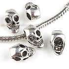 250 new silver plated skull charms bead $ 13 58  see 